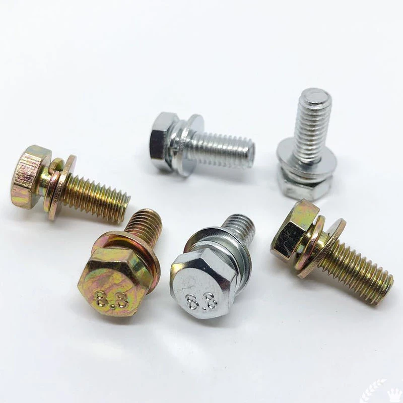hex head screw with flat split lock washer 8