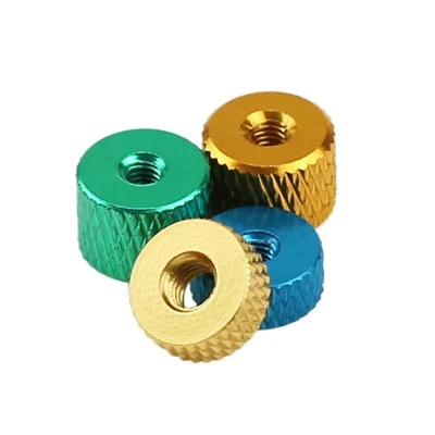 Kacang ibu jari knurled aluminium